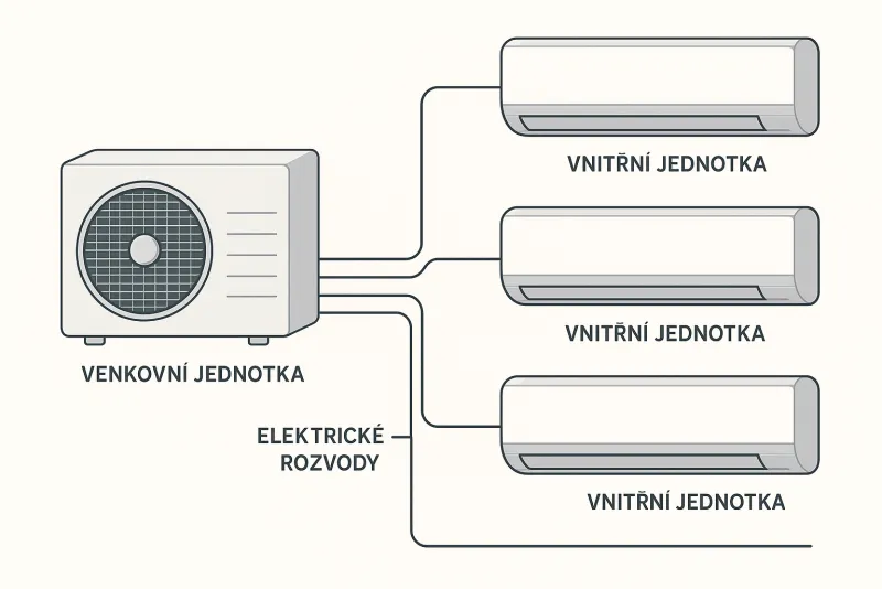 Schéma multisplit systému